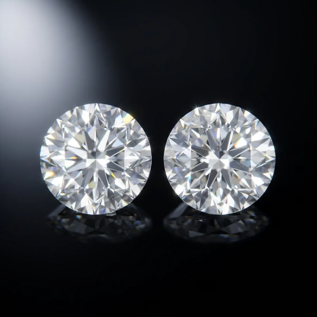 Brillantpaar 2 × 0,25 ct nebeneinander