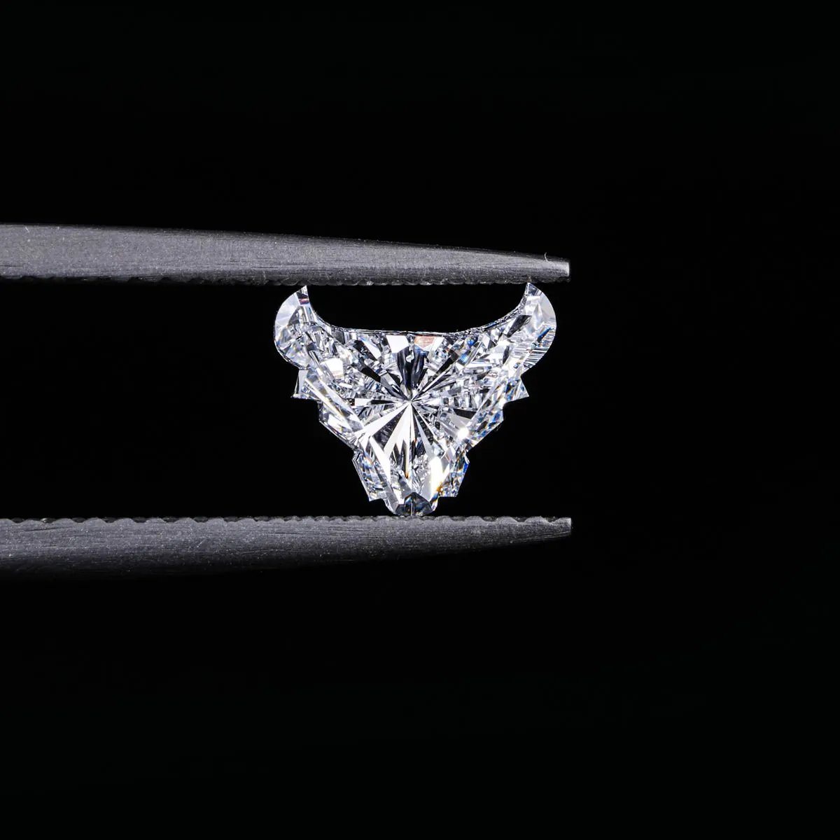 Diamant in der Pinzette